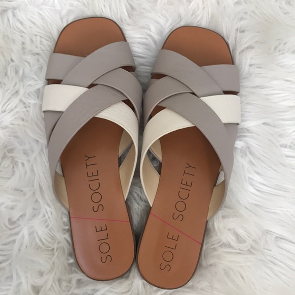 Sole Society Shoes - Slide Sandals